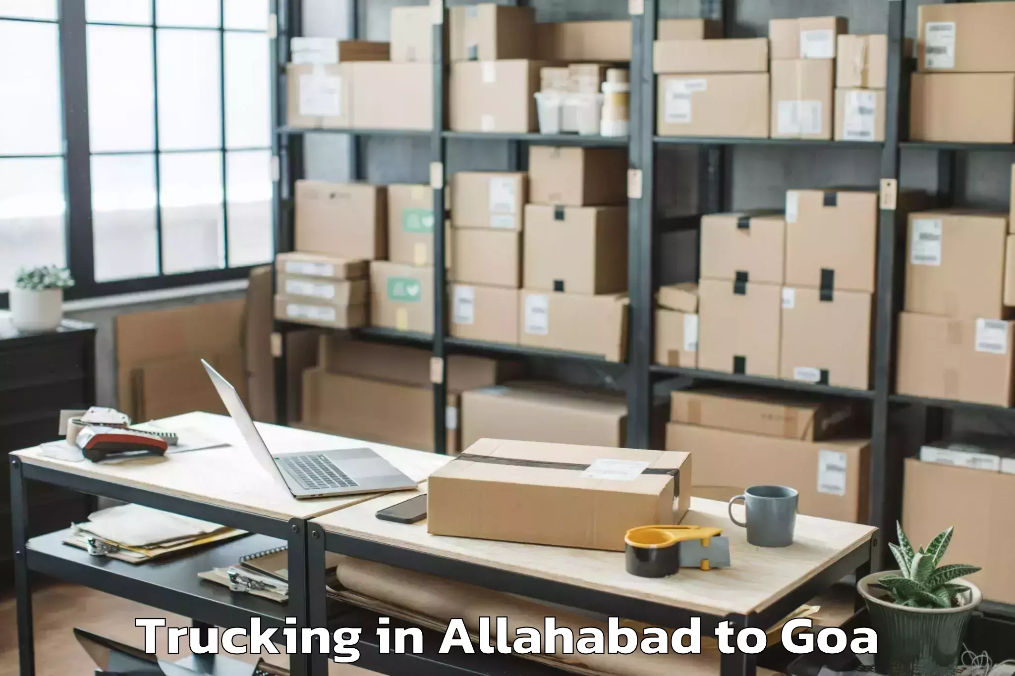 Book Allahabad to Morjim Trucking Online